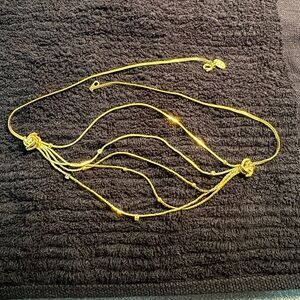 Necklace by Citation, multi stands with rhinestone diamond accents, 17"